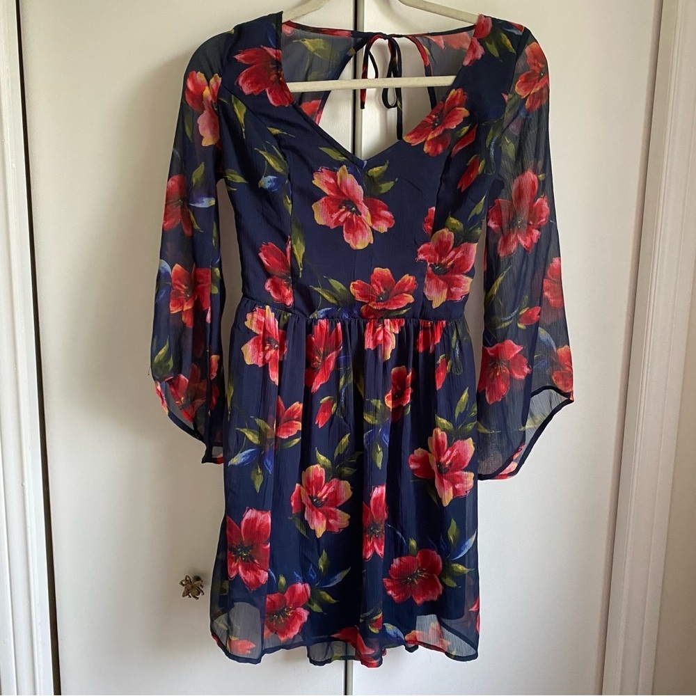 Hollister Red Bishop Sleeve Sundress